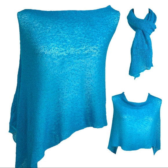 Van Klee Accessories - Van Klee Turquoise Shawl Wrap Scarf OS